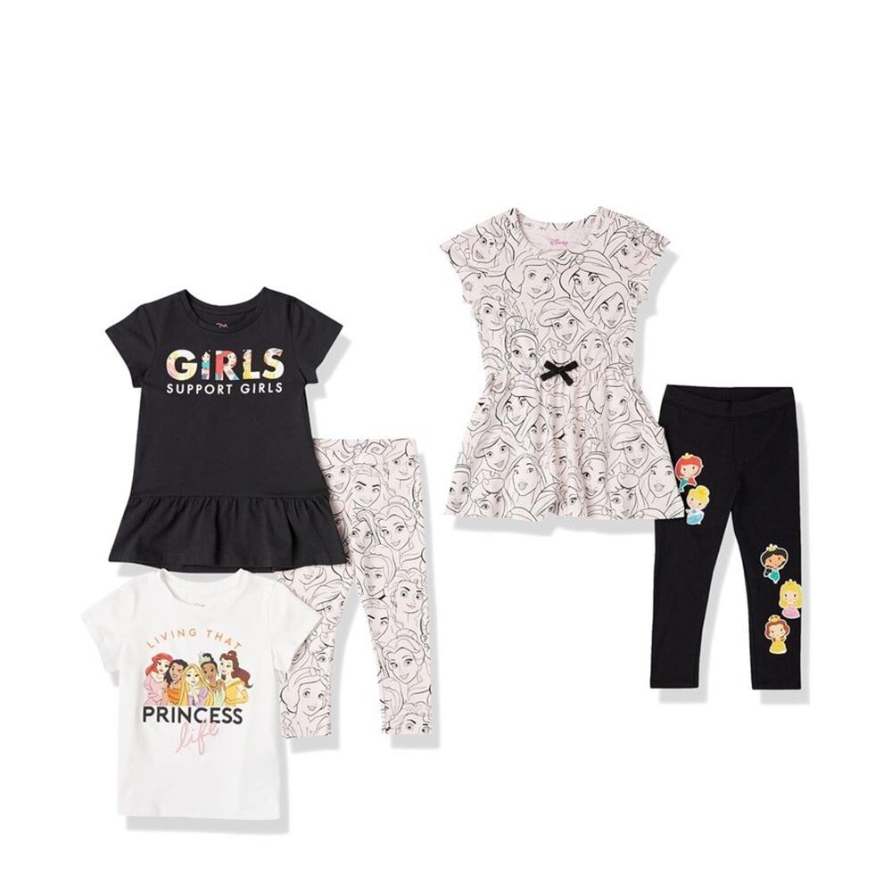 Amazon Essentials girls Disney Mix-and-match Outfit Sets Princess Xl